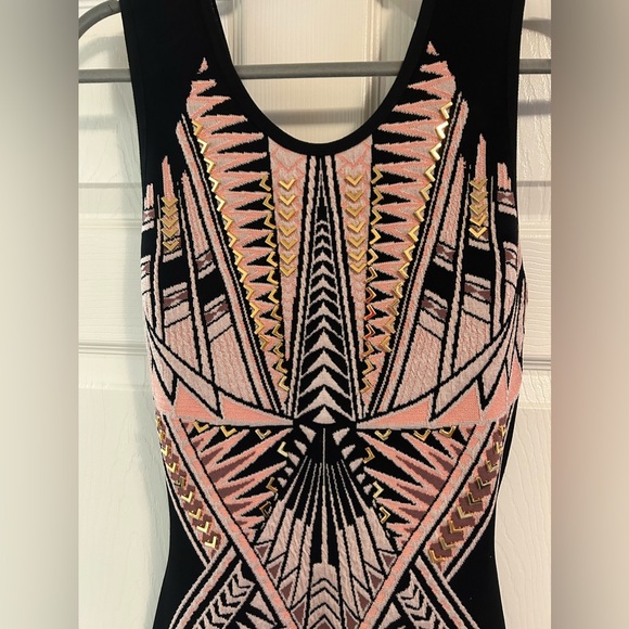 Herve Leger Embellished Flare Bottom Dress - Picture 2 of 5